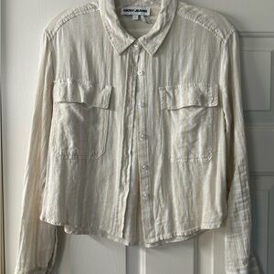 DKNY  Beige Striped linen Shirt